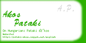 akos pataki business card